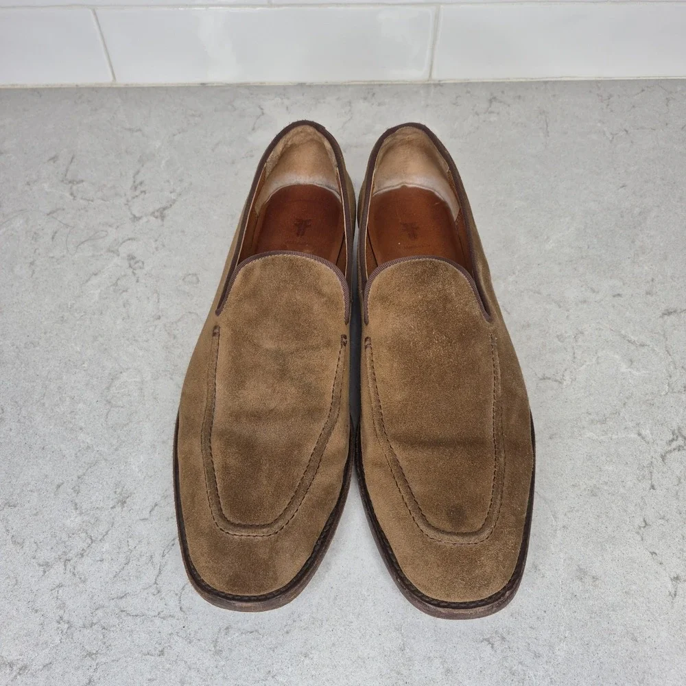 FRYE Men's Size 10D‎ JEFFERSON VENETIAN LOAFER Suede CHESTNUT